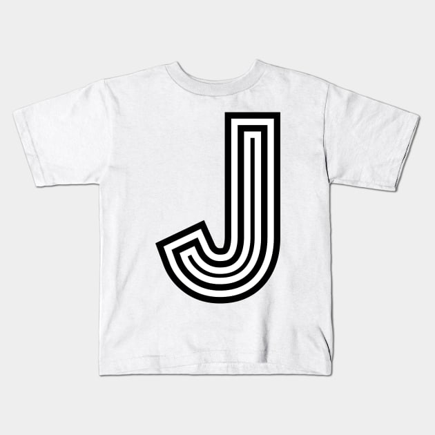 Letter J Kids T-Shirt by RaymondWareNYC